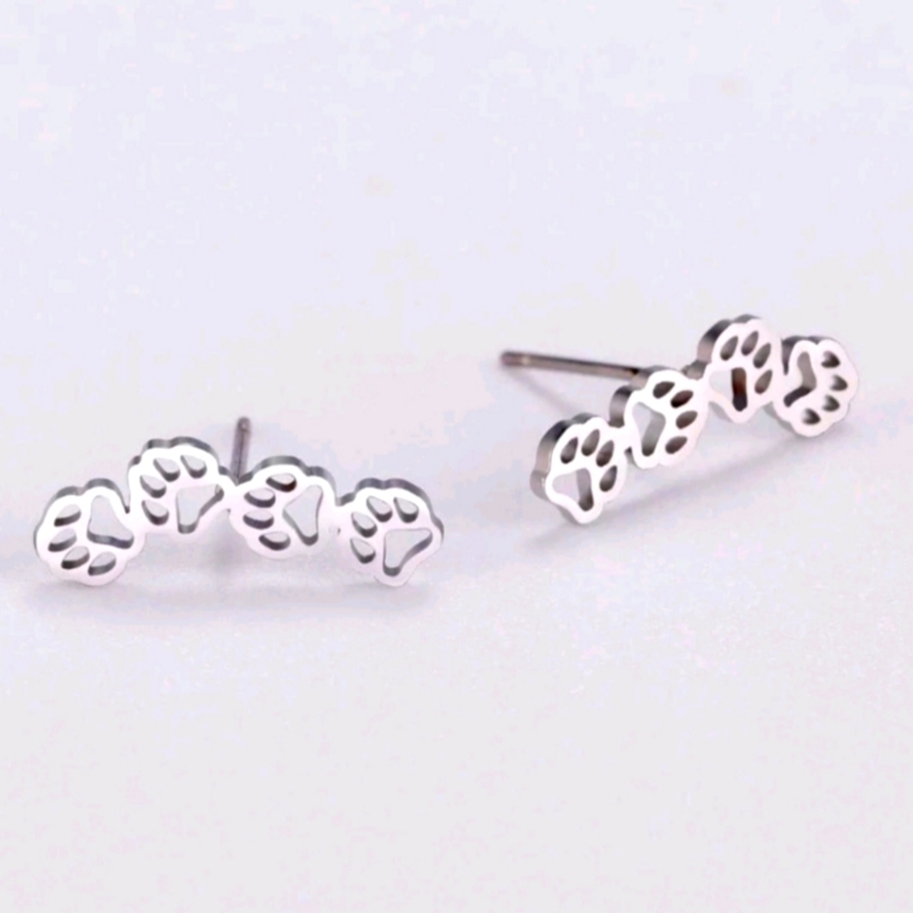 Animal Paw Print Earrings